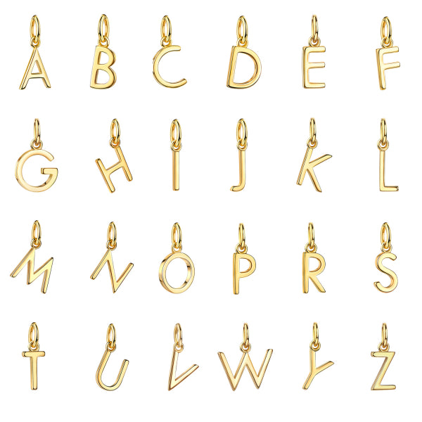 Echtgold Buchstaben-Anhänger mit Öse (ohne Halskette)