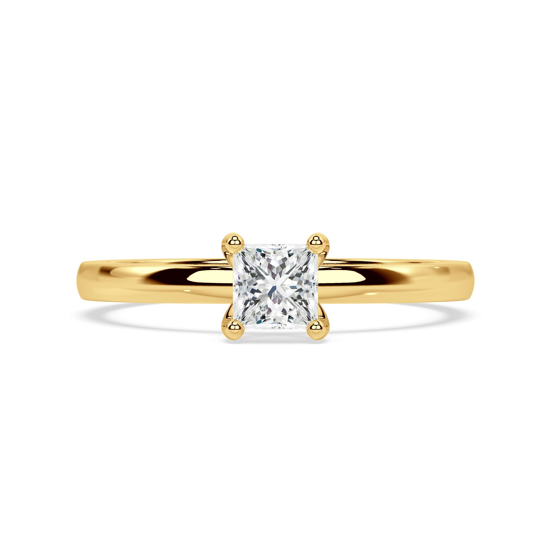 Princess Diamant Ring (Labgrown Diamond) - 750er Gold