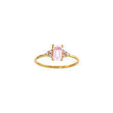 Rosenquarz Diamant Ring