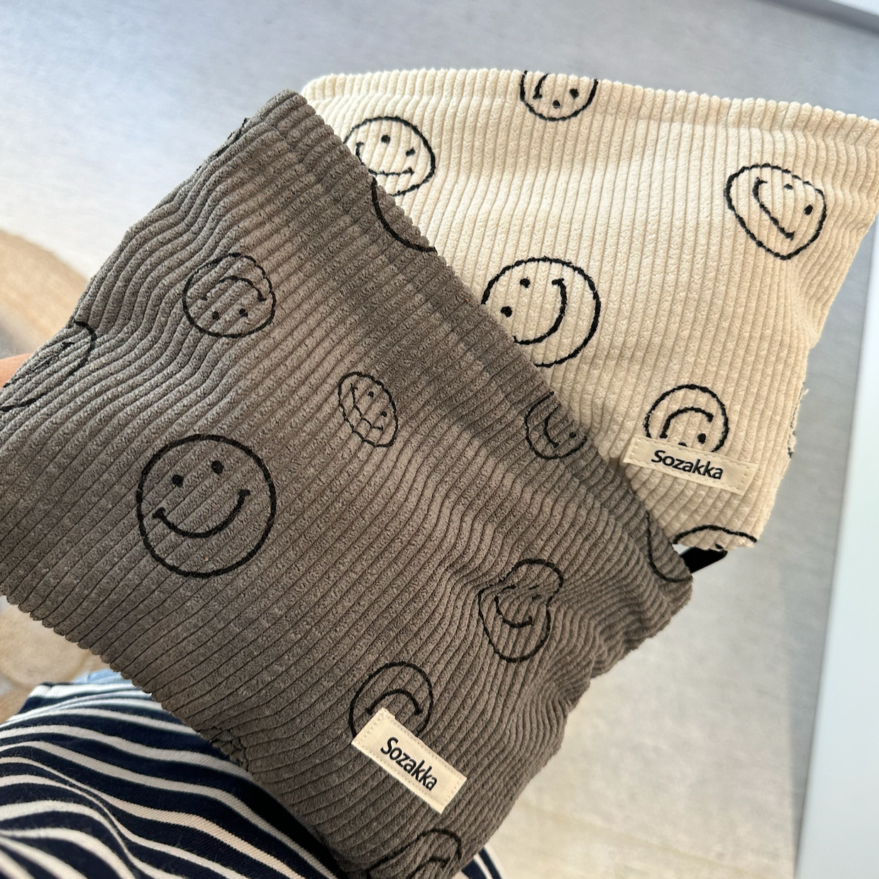 SMILE Kosmetik Bag aus Cord