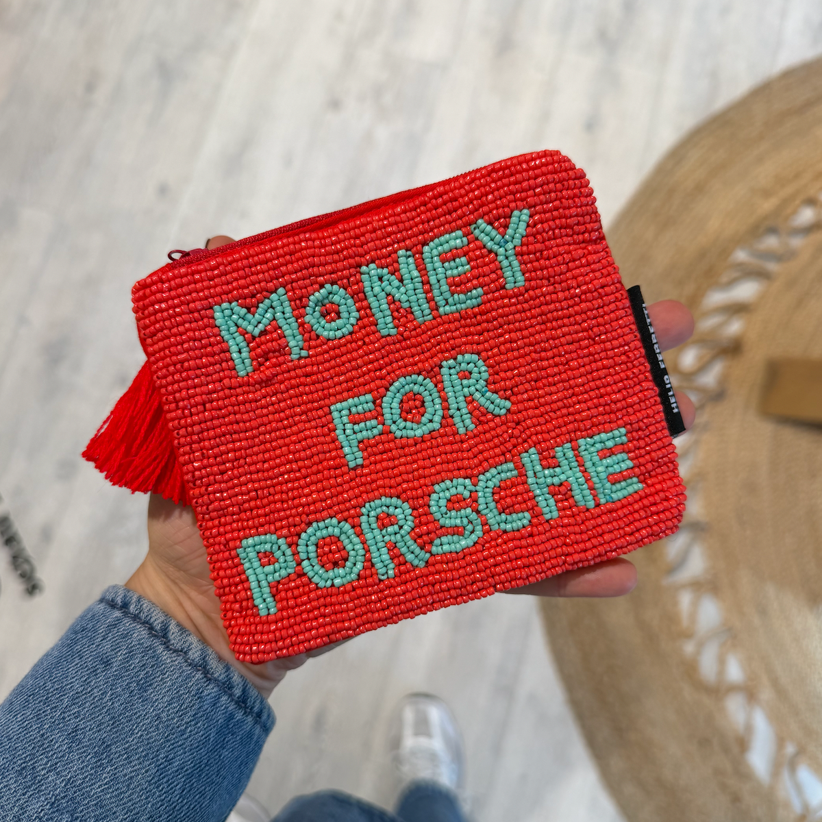 Money for Porsche – Perlen Pouch