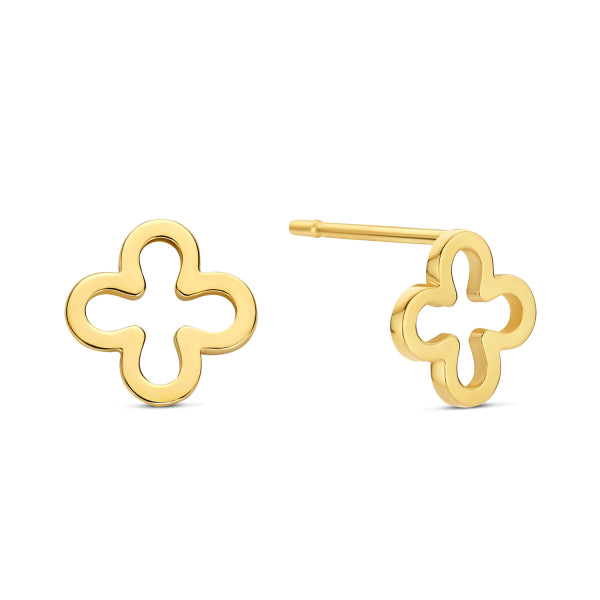 Clover – zarte Echtgold-Ohrstecker
