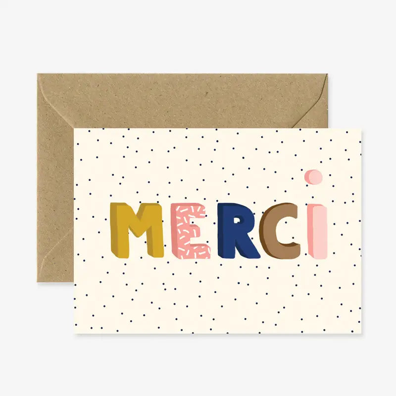 MERCI - Glückwunschkarte mit Kuvert
