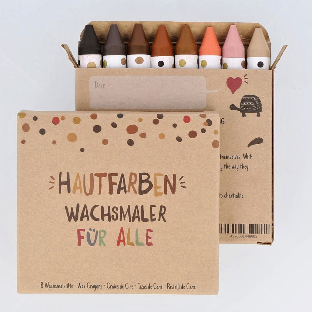 Hautfarben-Wachsmalstifte (8 Stk)