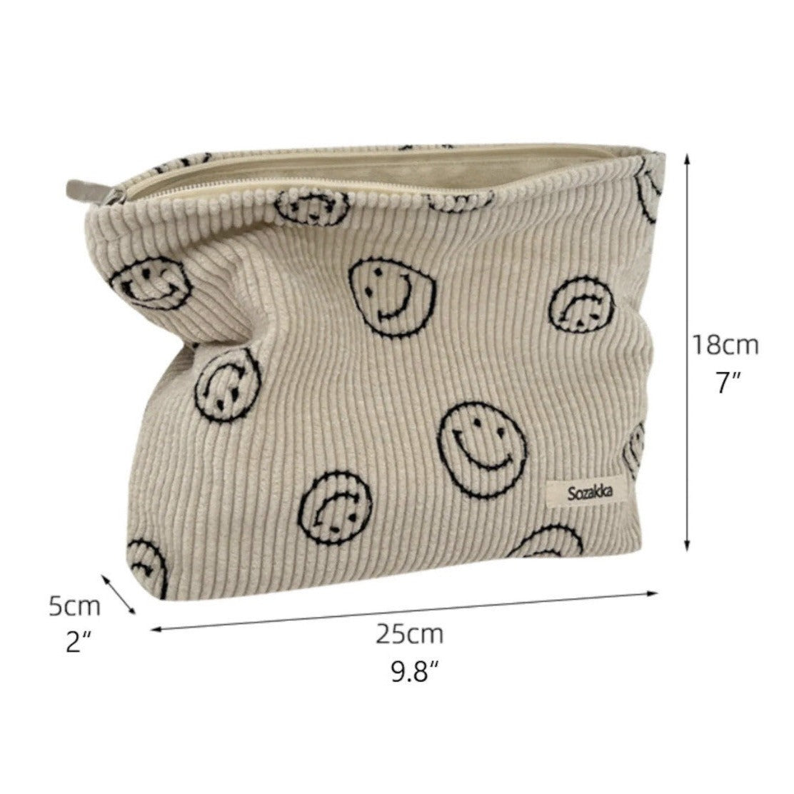 SMILE Kosmetik Bag aus Cord