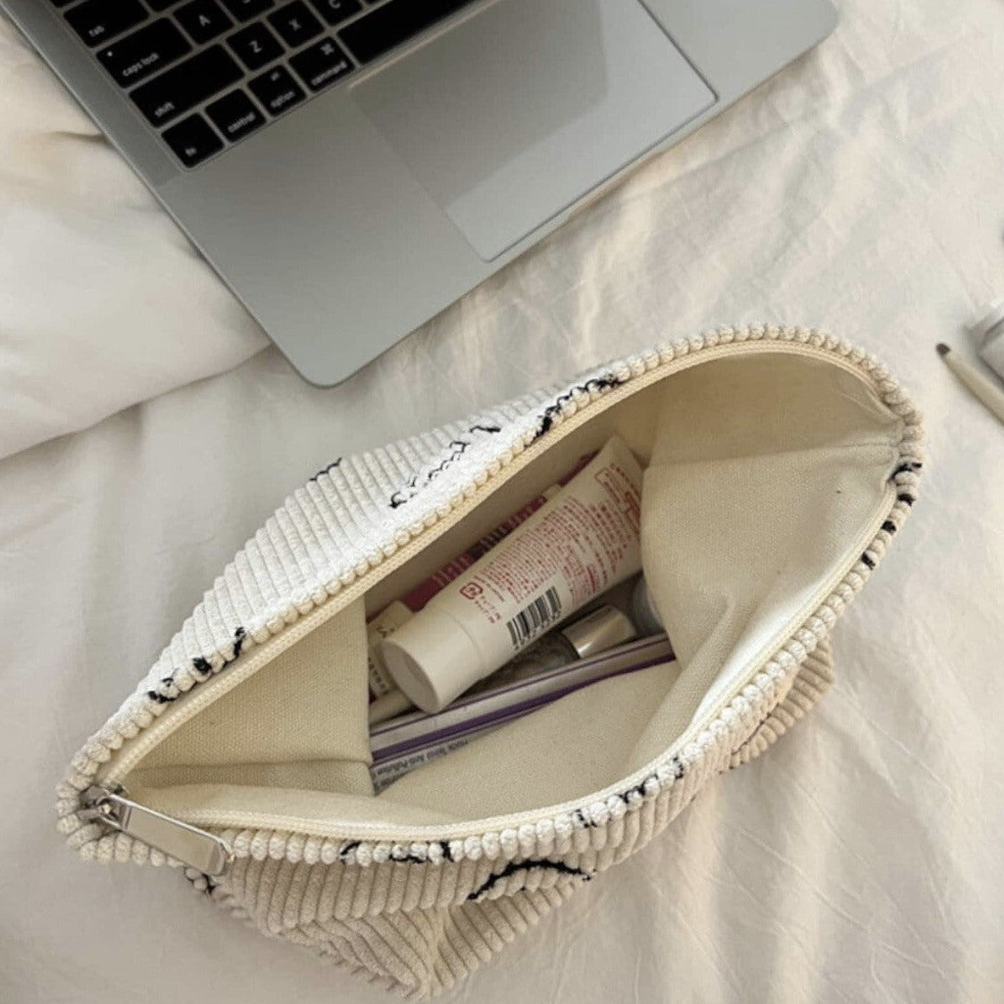 SMILE Kosmetik Bag aus Cord