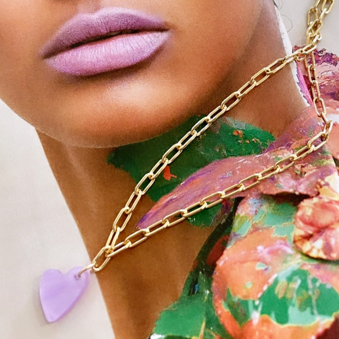 The Feelgood - 18k vergoldete Glieder-Kette oder Armband mit Herz Anhänger (in 3 Farben)