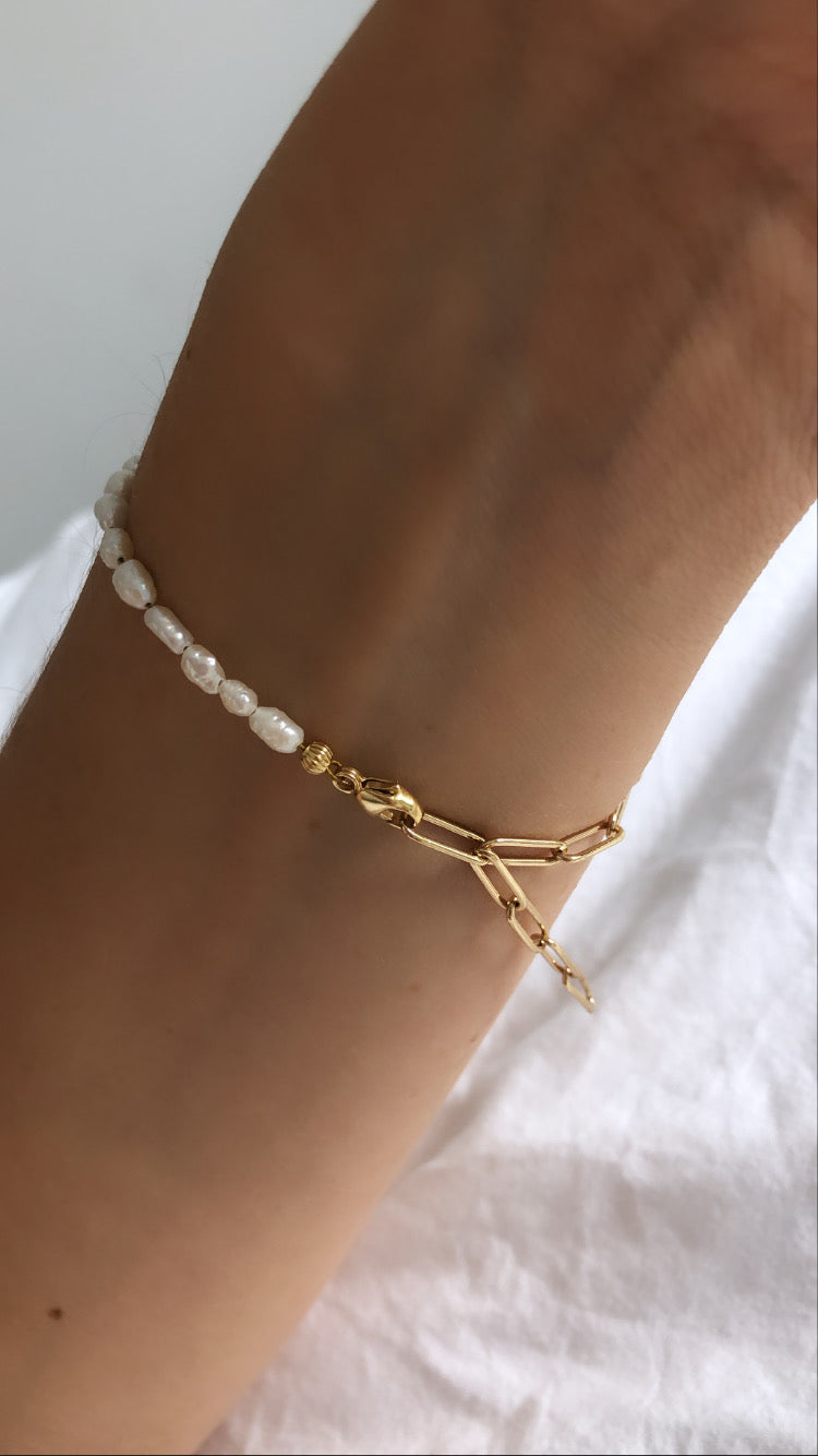 Daisy - Süßwasserperlen-Gliederarmband