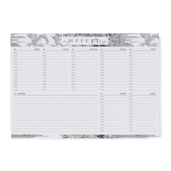 Weekly Plan - Wochenplaner Block zum Abreißen