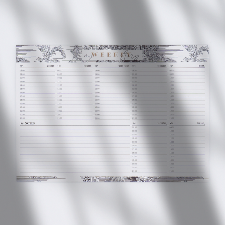 Weekly Plan - Wochenplaner Block zum Abreißen