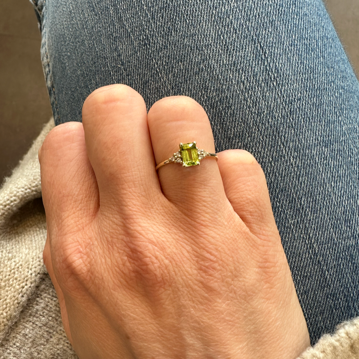 Peridot Diamant Ring