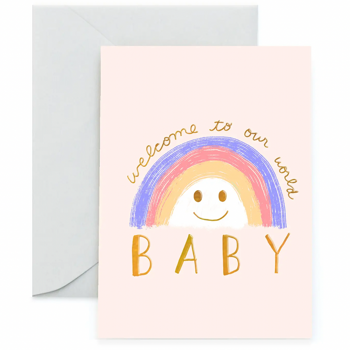 Hello Baby - Glückwunschkarte mit Kuvert
