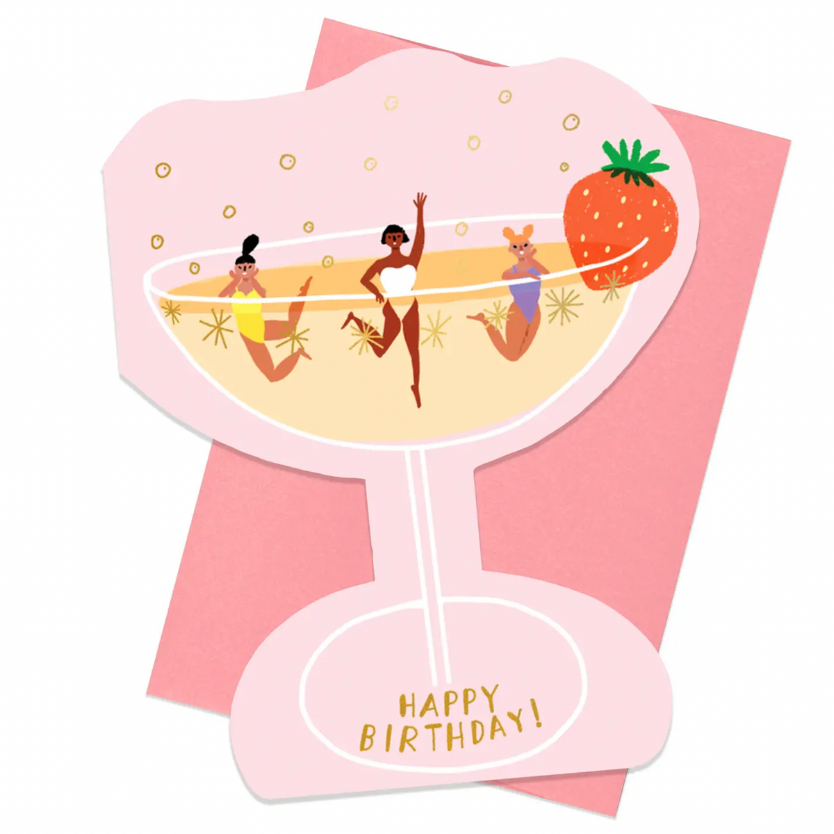 Happy Birthday - Glückwunschkarte mit Kuvert
