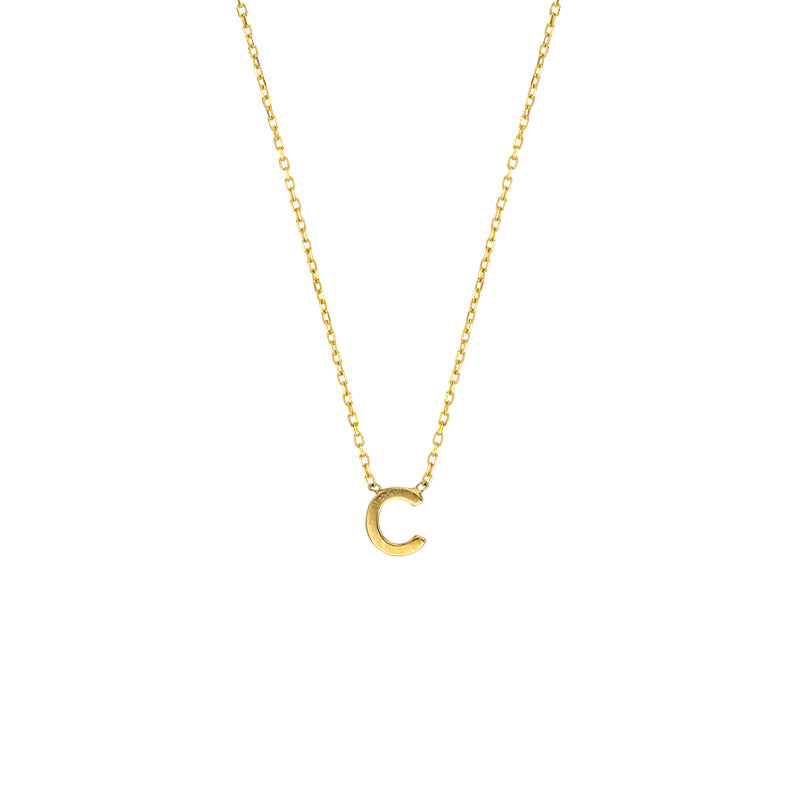 YOU – zarte Echtgold-Buchstaben-Halskette
