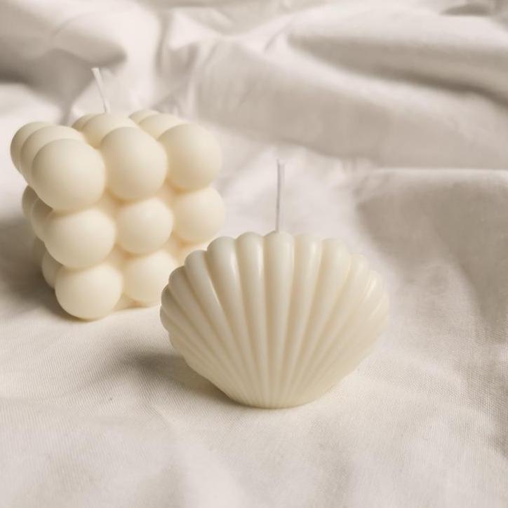 Nubes – Bubble & Shell Kerze aus Rapswachs