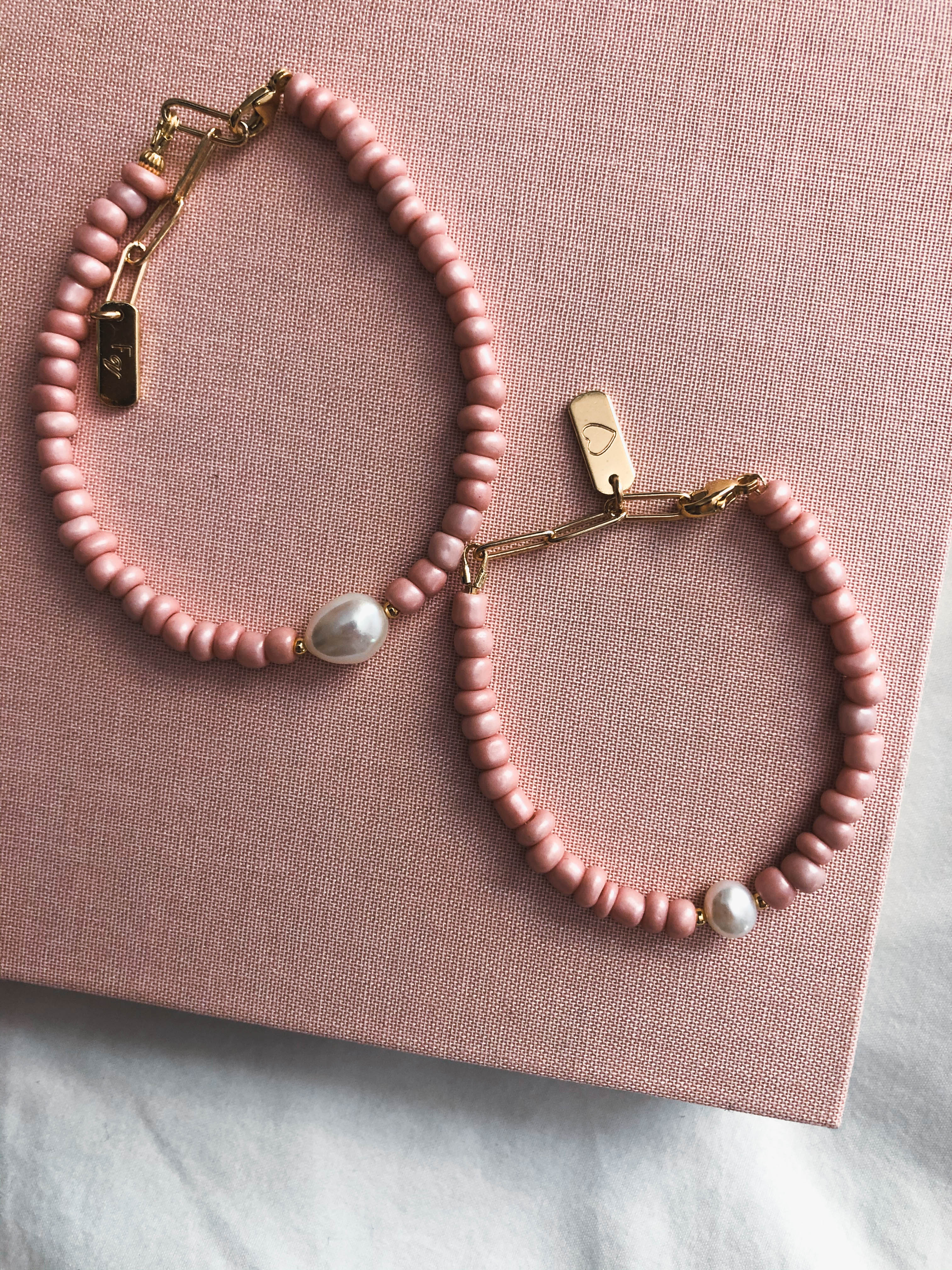 Rosa Family - Armband für Groß & Klein