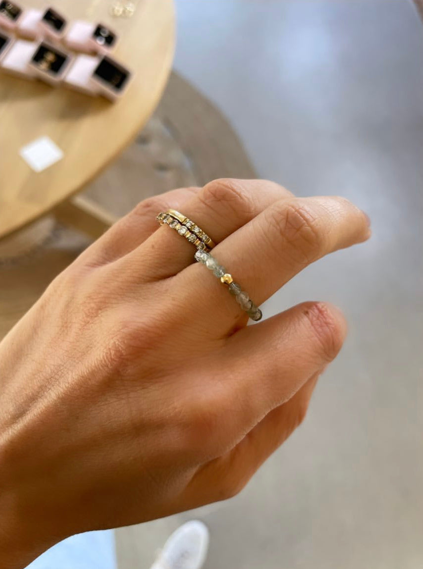 Edelstein - Ring in verschiedenen Heilstein-Varianten