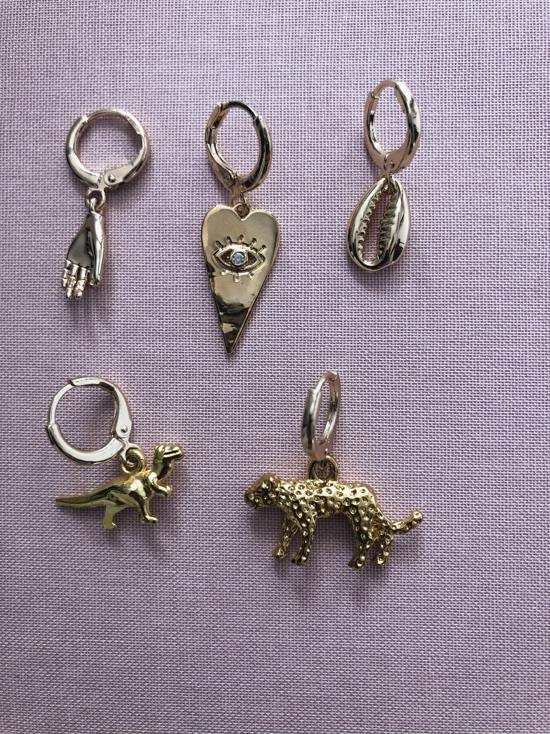 Dino - 1x Mini-Hoop Ohrring Mix&Match