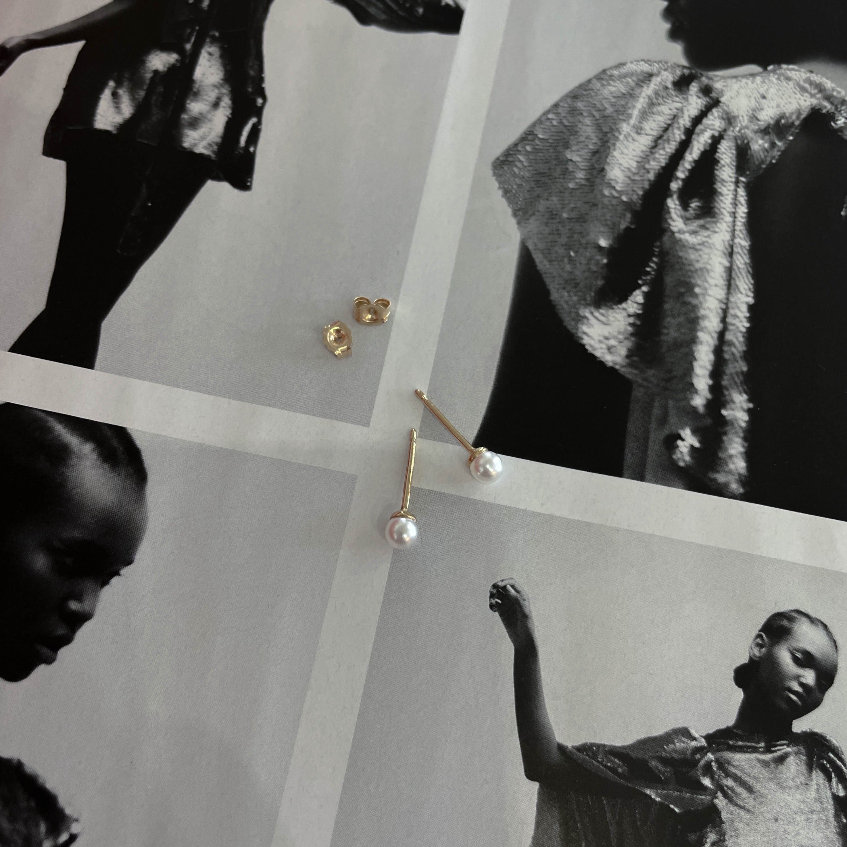 Fini – kleine Perlenohrstecker Gold filled
