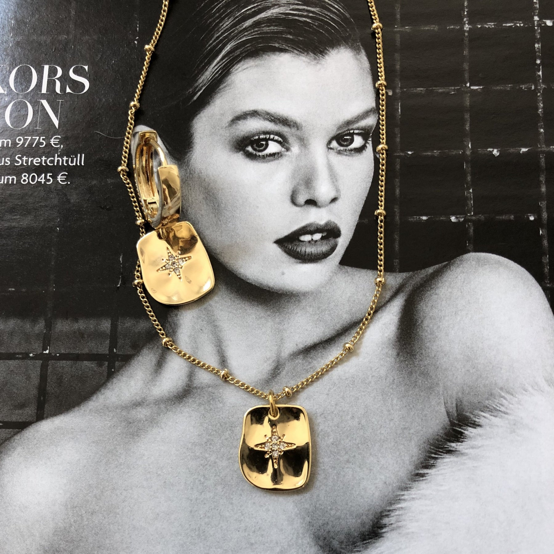 Stella - 18k verg. Hoop Ohrring Single/Paar