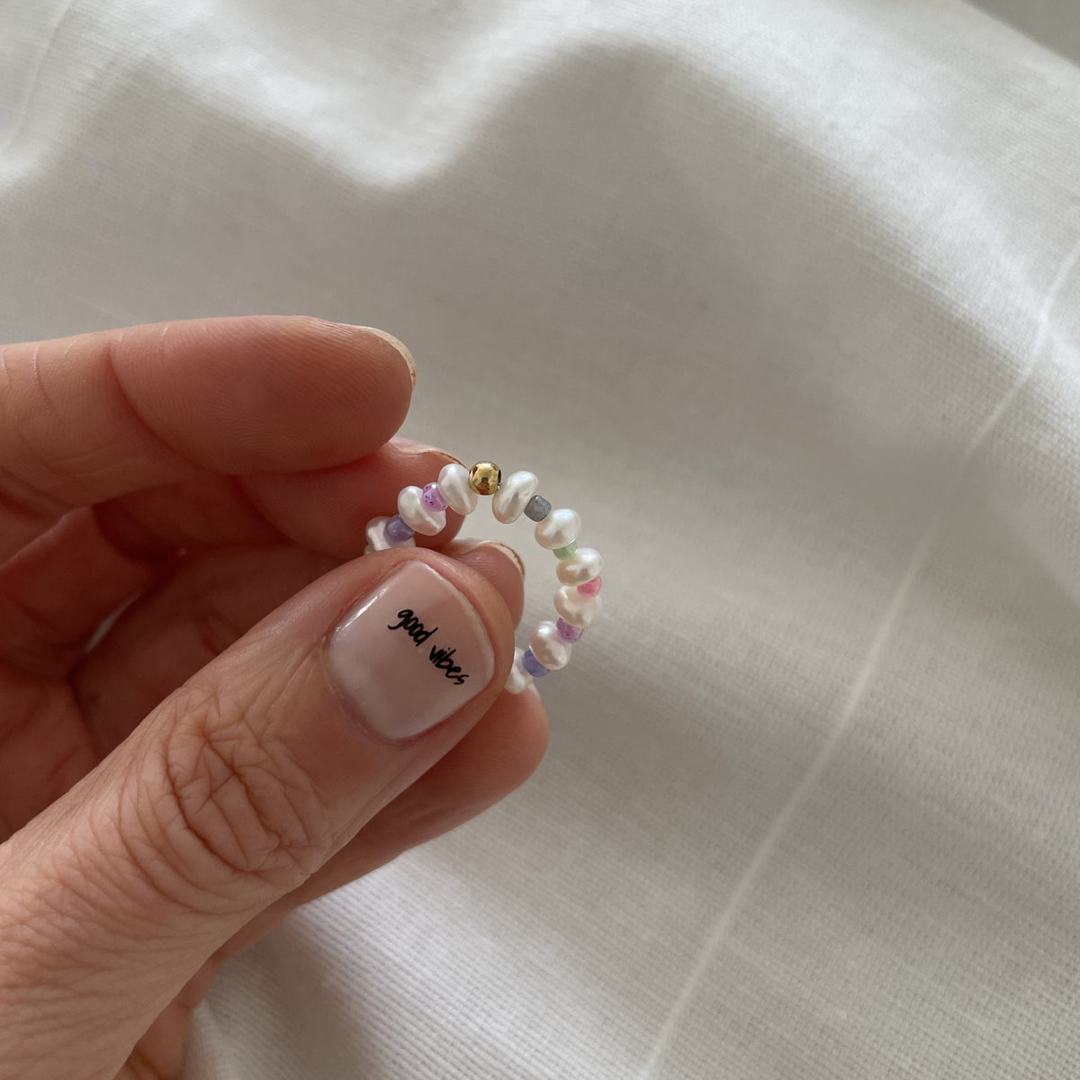 The Bliss - Bunter Süßwasser-Perlenring