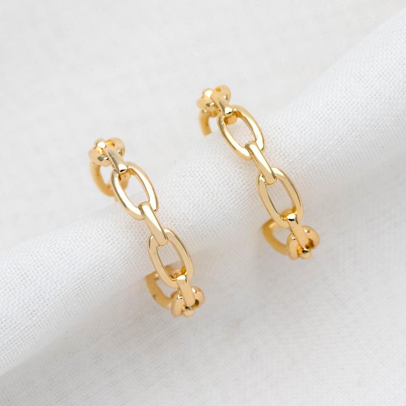 Paula - fester Gliederring 24 k Gold plated