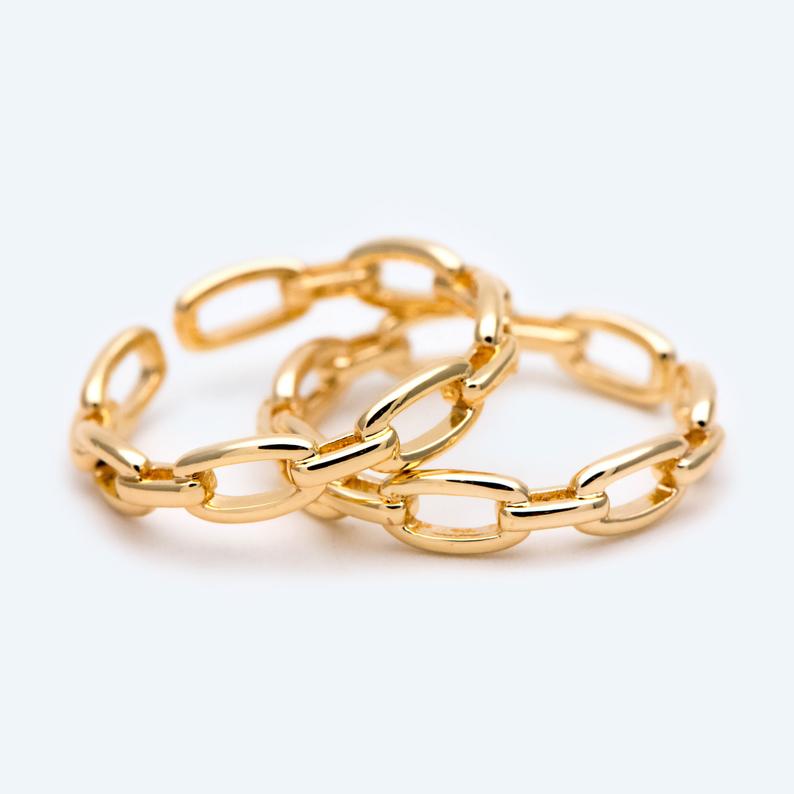 Paula - fester Gliederring 24 k Gold plated