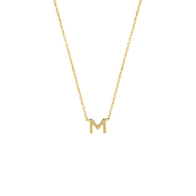 YOU – zarte Echtgold-Buchstaben-Halskette