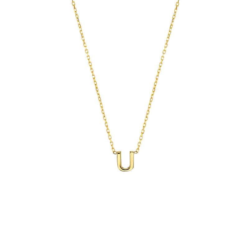YOU – zarte Echtgold-Buchstaben-Halskette
