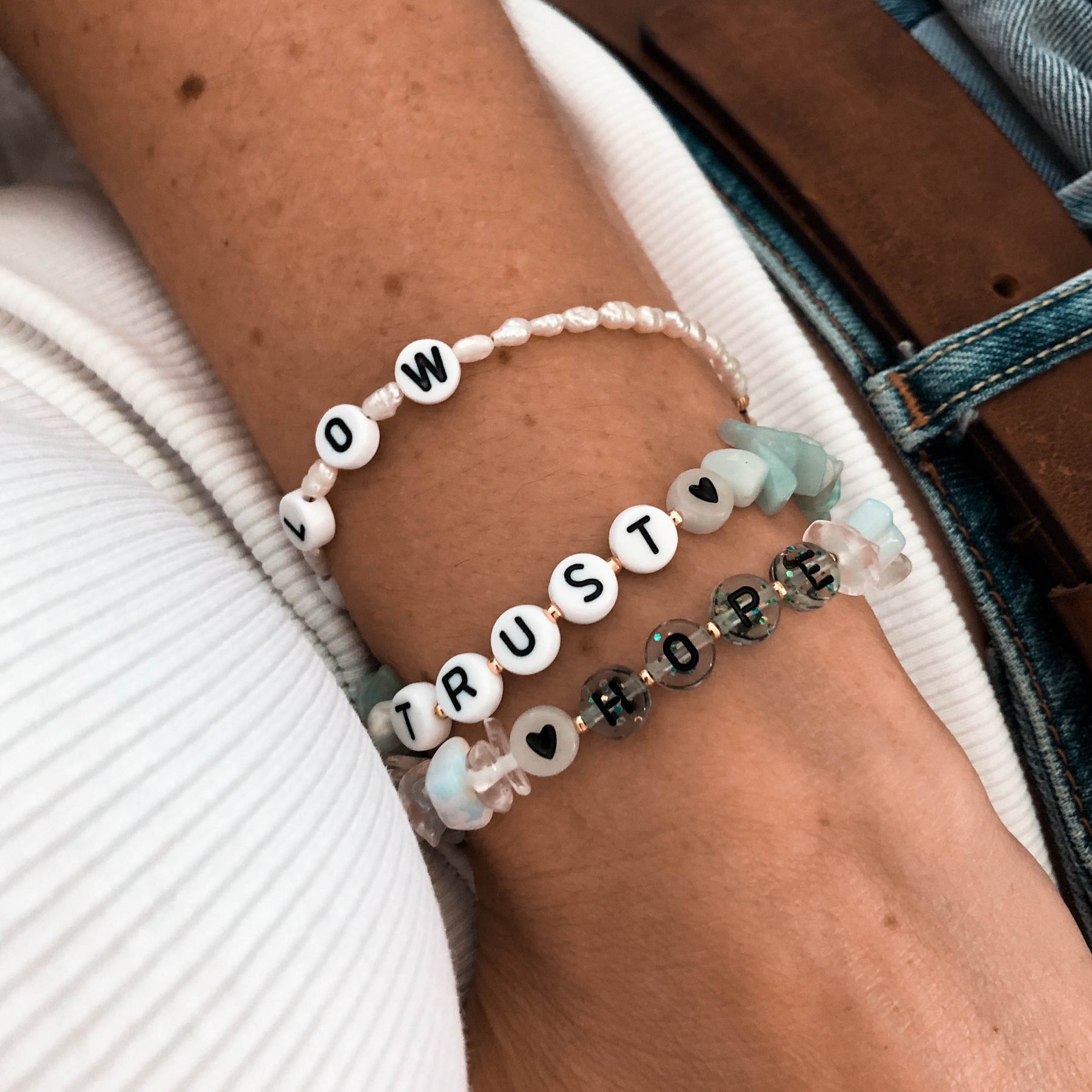 Trust - Edelstein-Armband (Aquamarin)