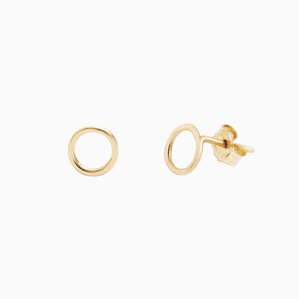 Endless - Gold filled Ohrstecker Kreis (oder 925 Sterling Silber)