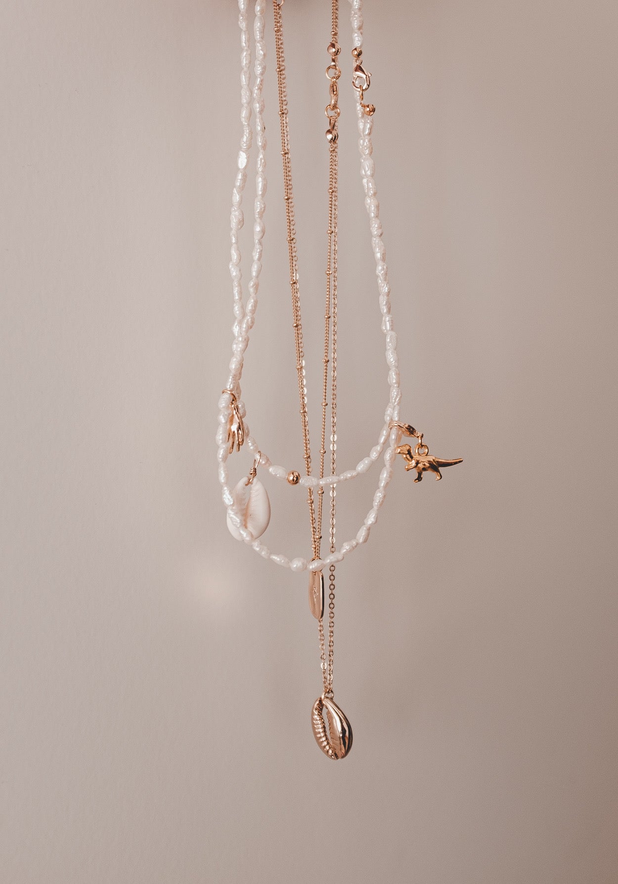 Kauri - vergoldete Kette mit Muschel-Anhänger