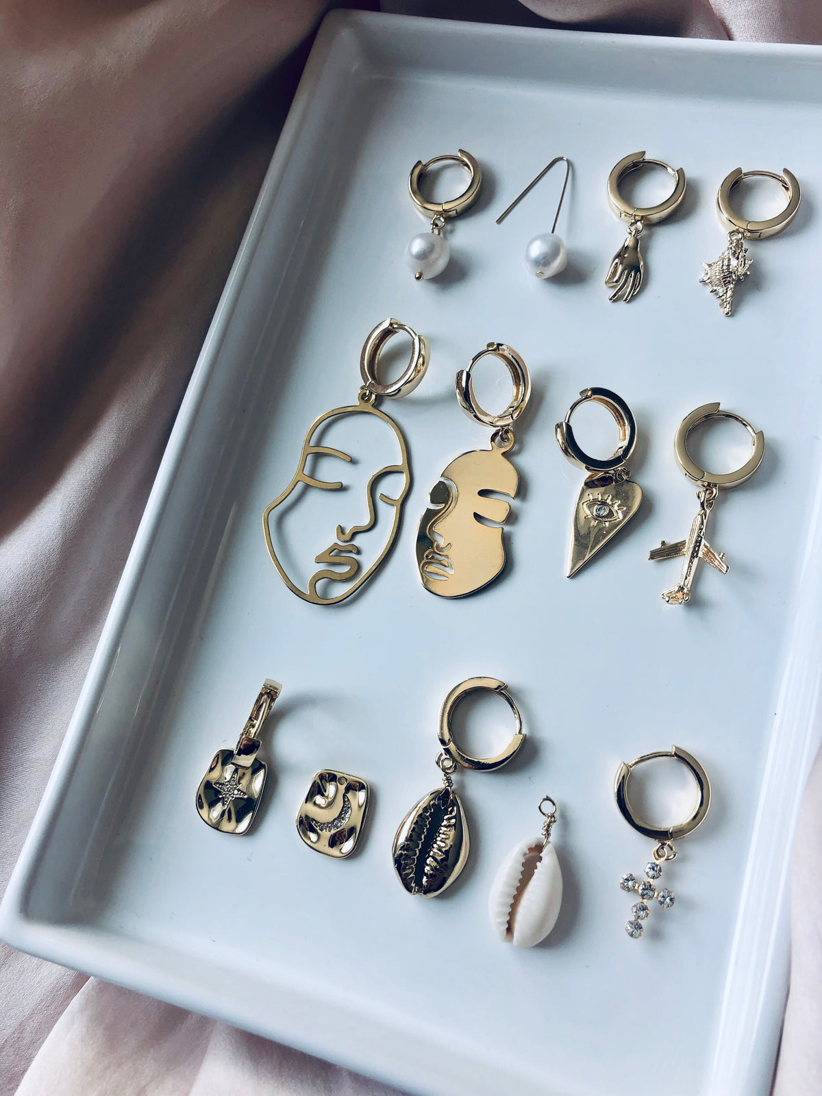 Trust & Trés Bien - 2x Mini-Hoop Ohrringe in Silber oder Gold