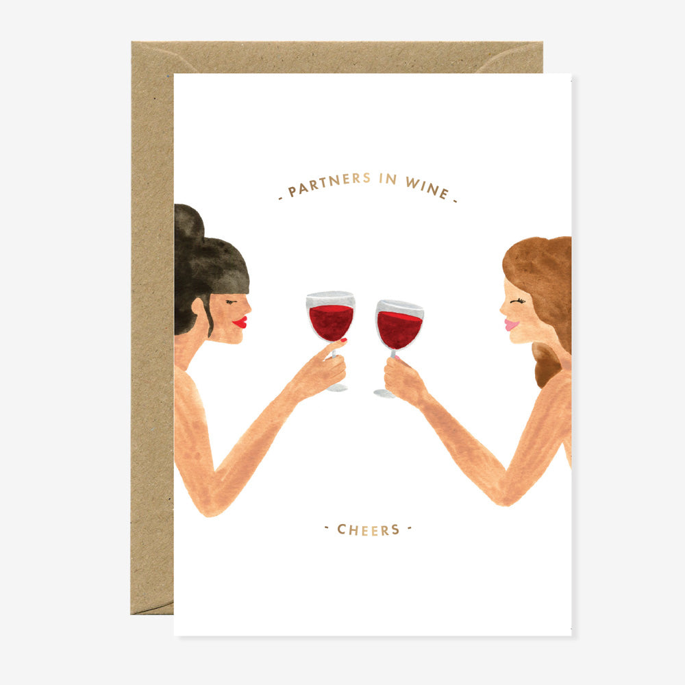 Partner in Wine - Glückwunschkarte mit Kuvert