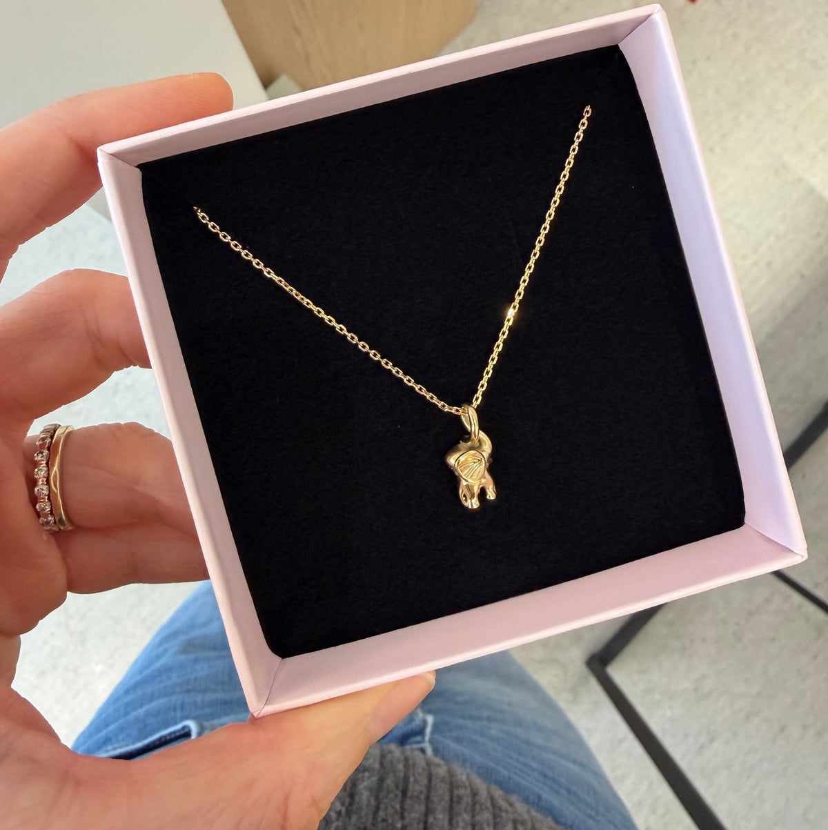 Lucky Elephant - Halskette mit Glückselefant (gold oder silber)