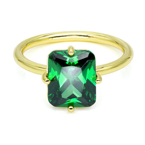 Sara – Smaragdfarbener Statement Ring