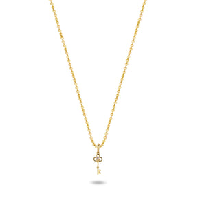 The Key – zarte Echtgold-Halskette mit Diamant