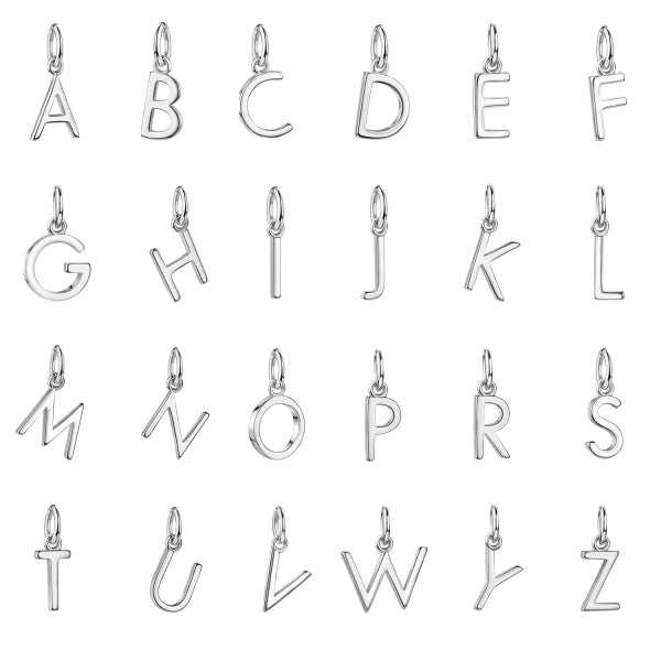 Gold Vermeil Buchstaben-Anhänger mit Öse (ohne Halskette)