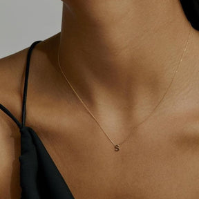 YOU – zarte Echtgold-Buchstaben-Halskette