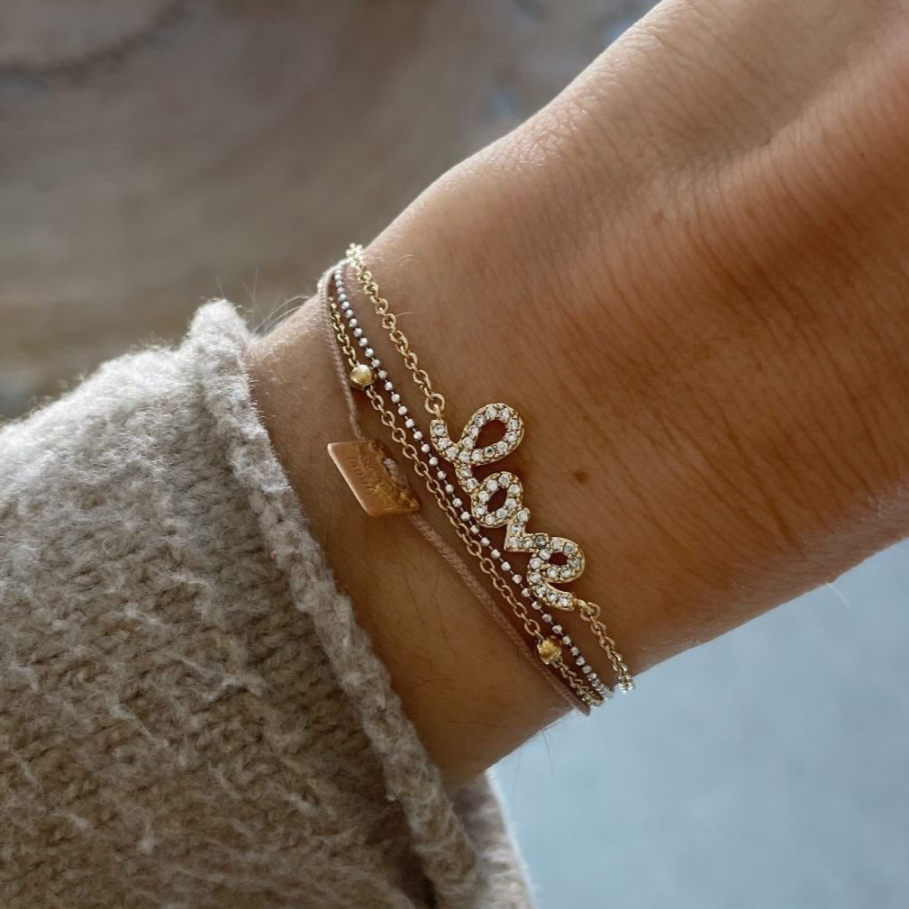 Love - Armband mit Zirkonia Steinen
