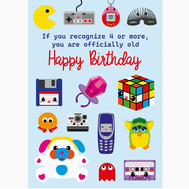 Retro Birthday - Glückwunschkarte