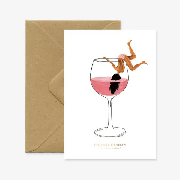 Birthday Drink - Glückwunschkarte mit Kuvert