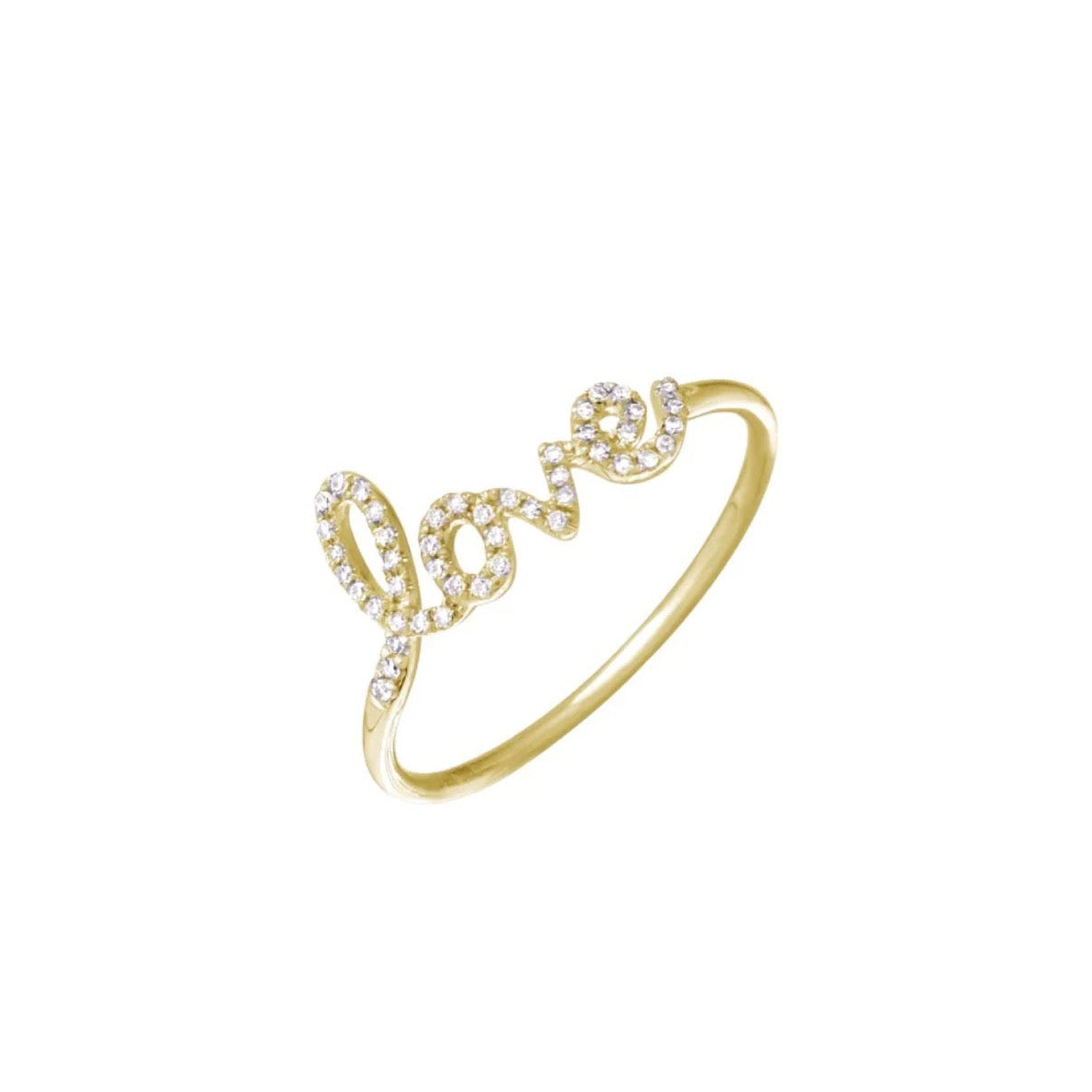 Love Ring mit Zirkonia Steinchen