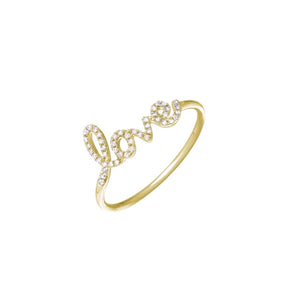 Love Ring mit Zirkonia Steinchen