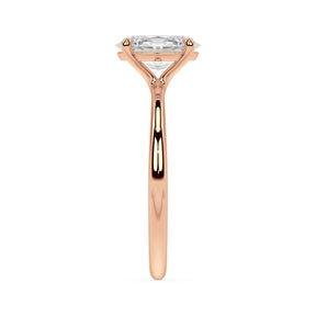 Oval Cut Solitär Diamant Ring (Labgrown Diamond) - 750er Gold