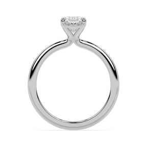 Oval Cut Solitär Diamant Ring (Labgrown Diamond) - 750er Gold
