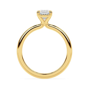 Oval Cut Solitär Diamant Ring (Labgrown Diamond) - 750er Gold