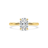 Oval Cut Solitär Diamant Ring (Labgrown Diamond) - 750er Gold