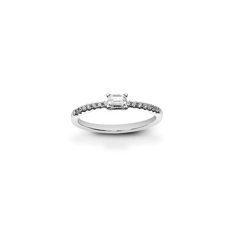 Emerald Cut Diamant Ring (Labgrown Diamond) - 750er Weißgold