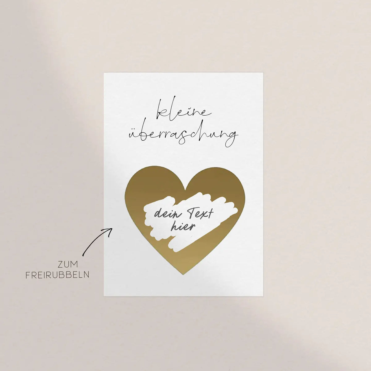 Gutscheinkarte zum Aufrubbeln